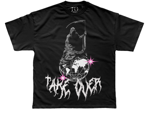 Take Øver Reaper Tee Black/Pink 🎲🦇 - TakeOver Apparel